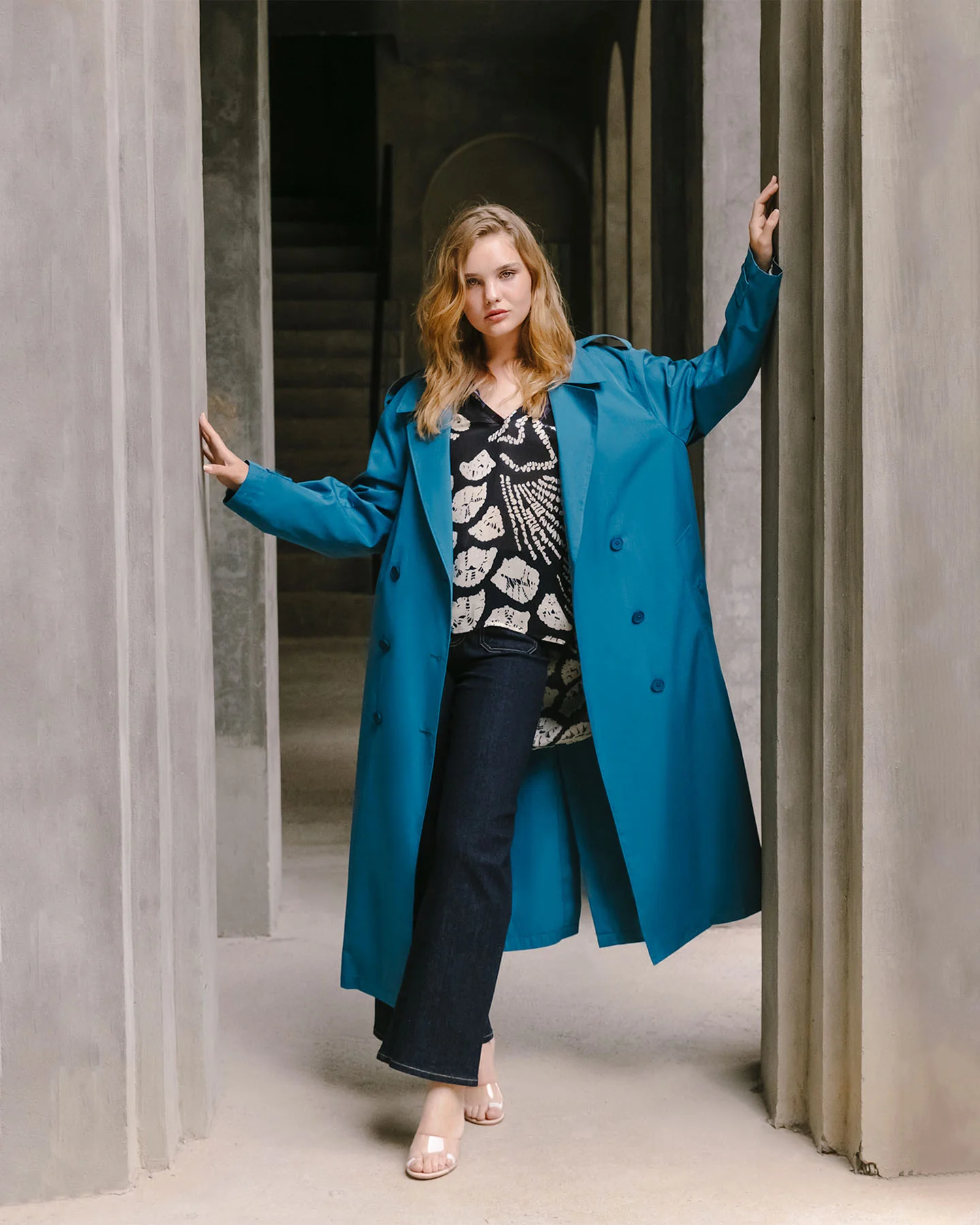 Manteau Christie - Bleu – Image 4