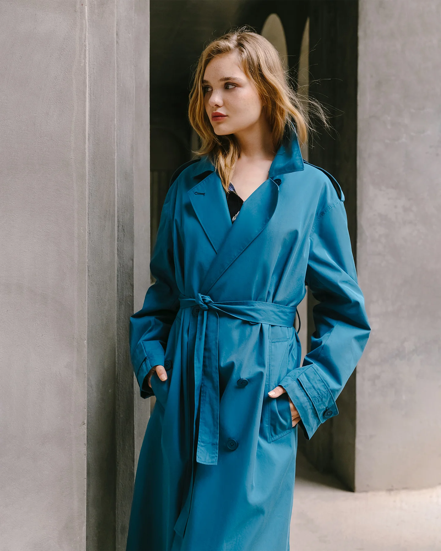Manteau Christie - Bleu – Image 2