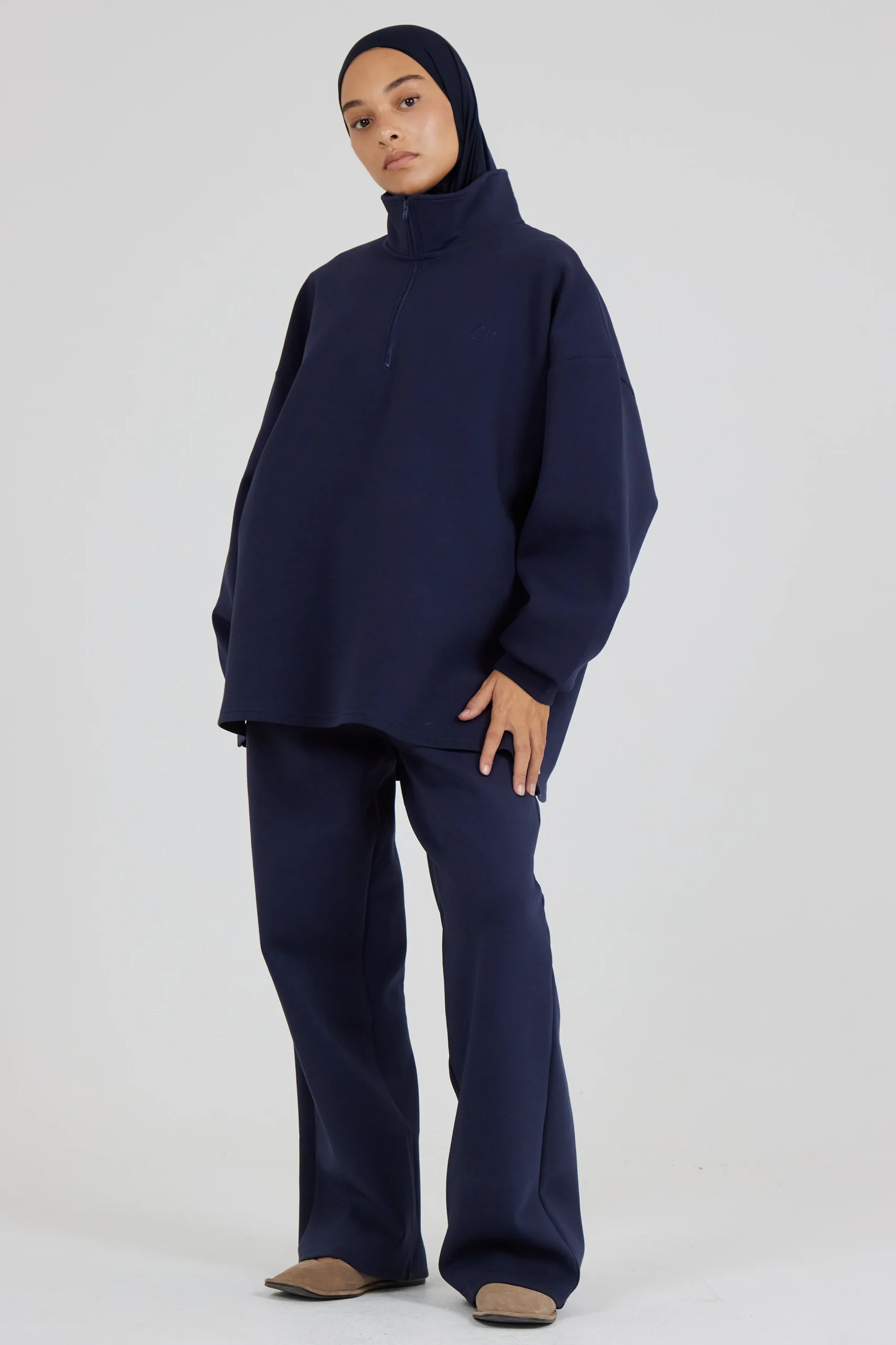 Le Sweat Zip Comfy Bleu nuit – Image 6