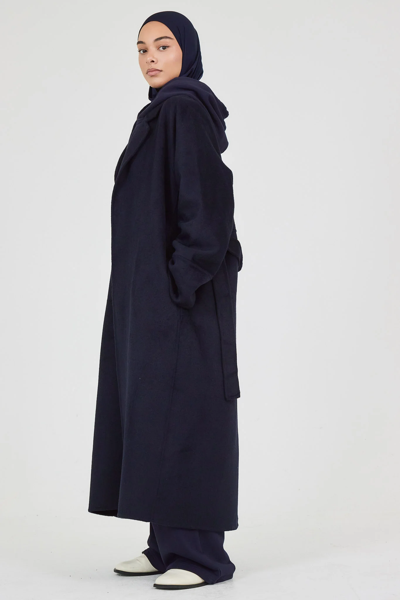Le Manteau Wool Bleu Nuit – Image 3