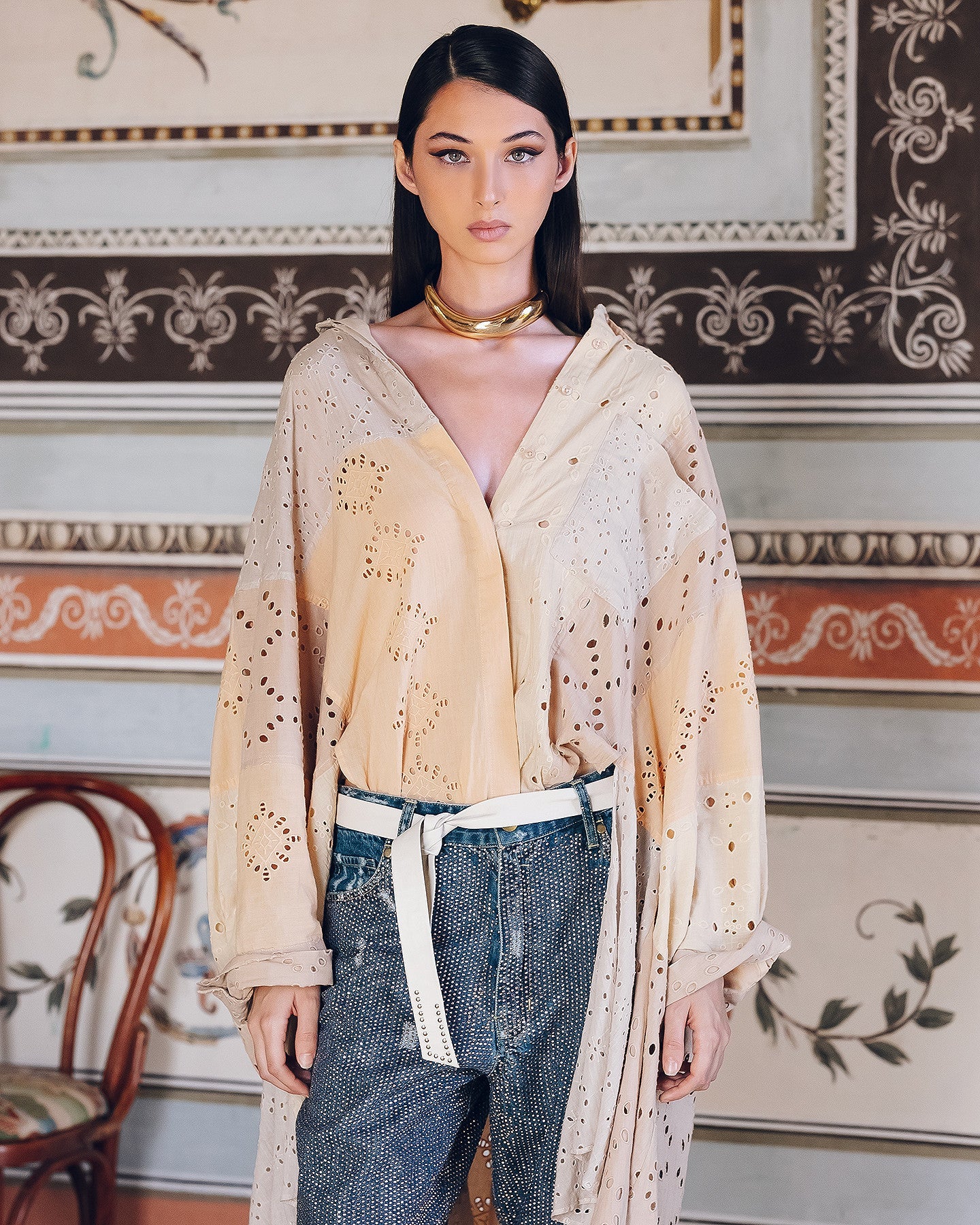 Blouse Pishirt - Peche – Image 4