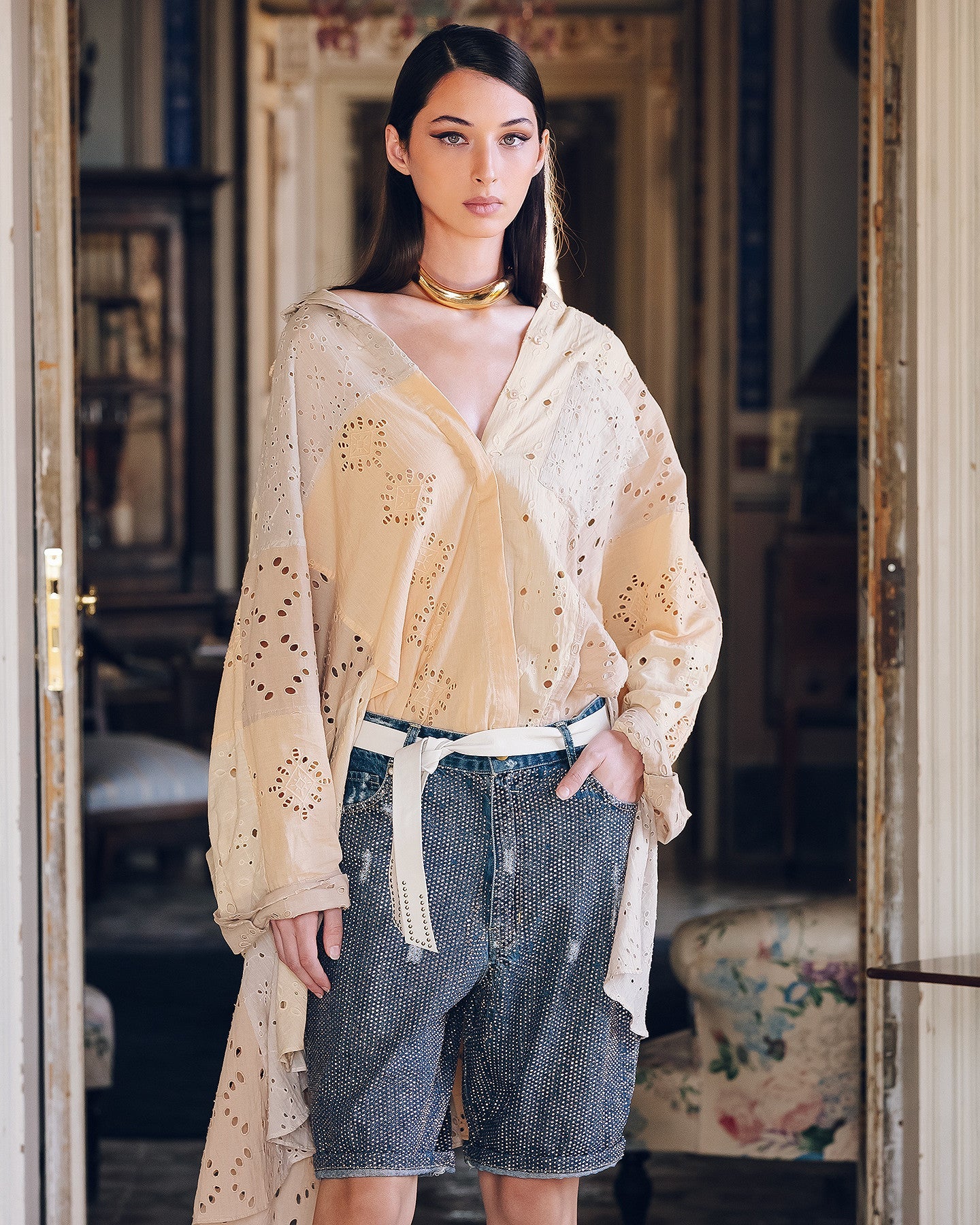 Blouse Pishirt - Peche – Image 6