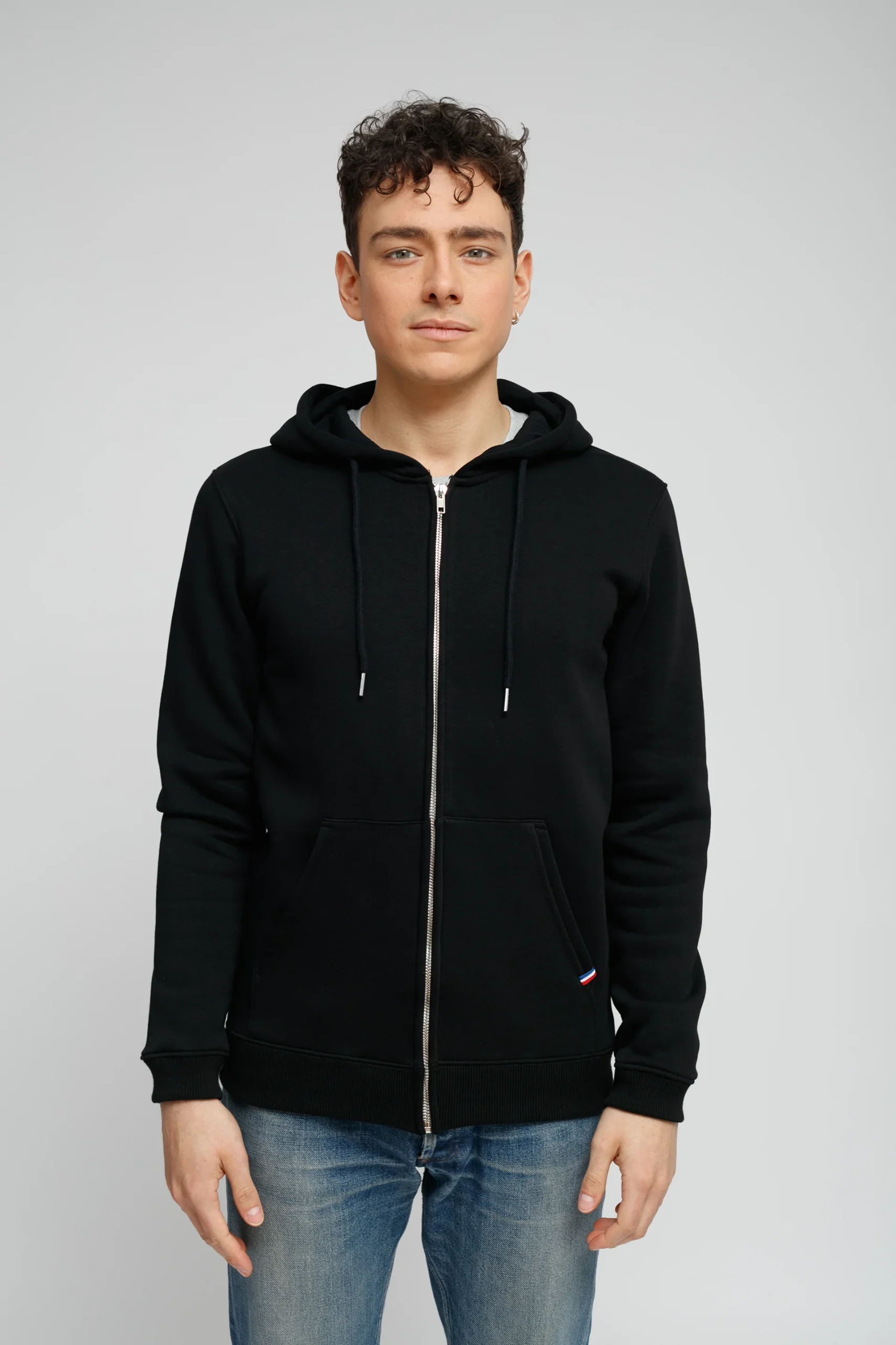 Hoodie molletonné zippé homme – Image 3