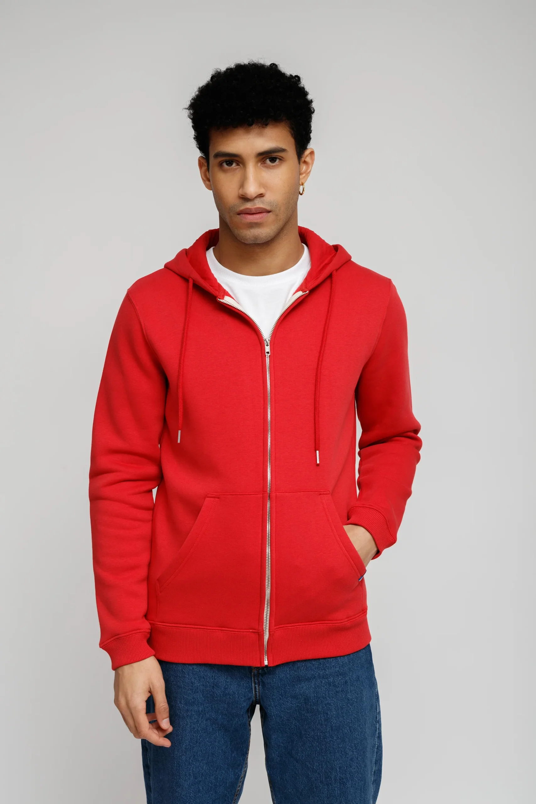 Hoodie molletonné zippé homme – Image 2