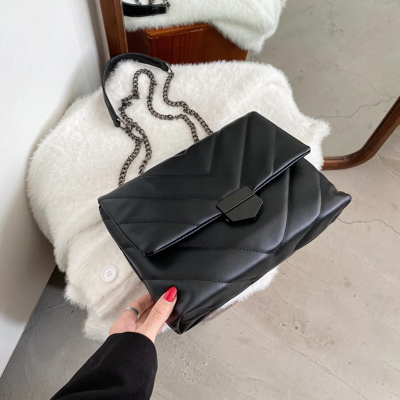 Sac a Main Matelassé Noir - Miranda – Image 7
