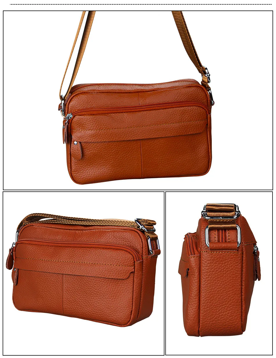 Sac a Main Besace Cuir Marron - Hailey – Image 4