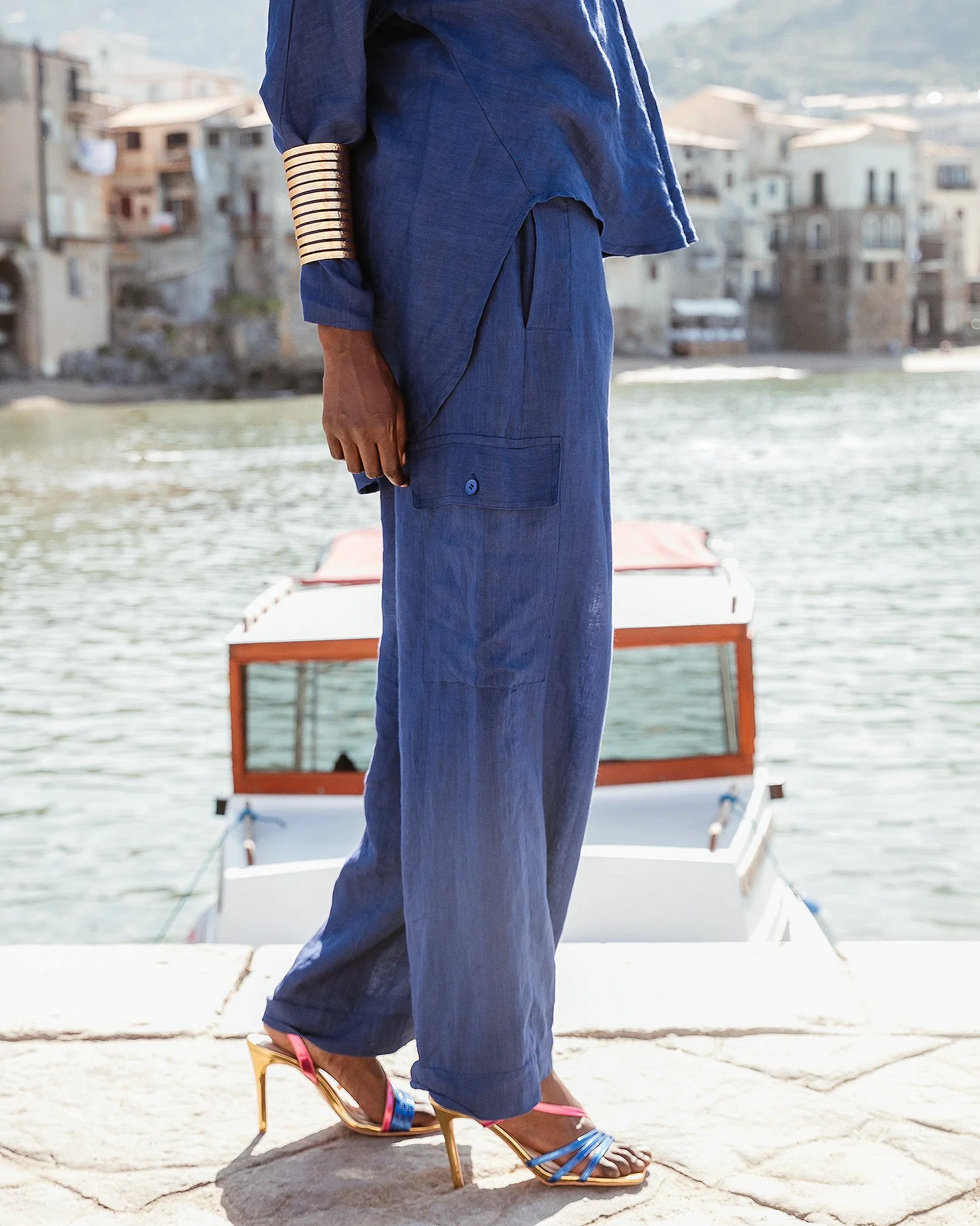 Pantalon Cyr - Bleu – Image 3