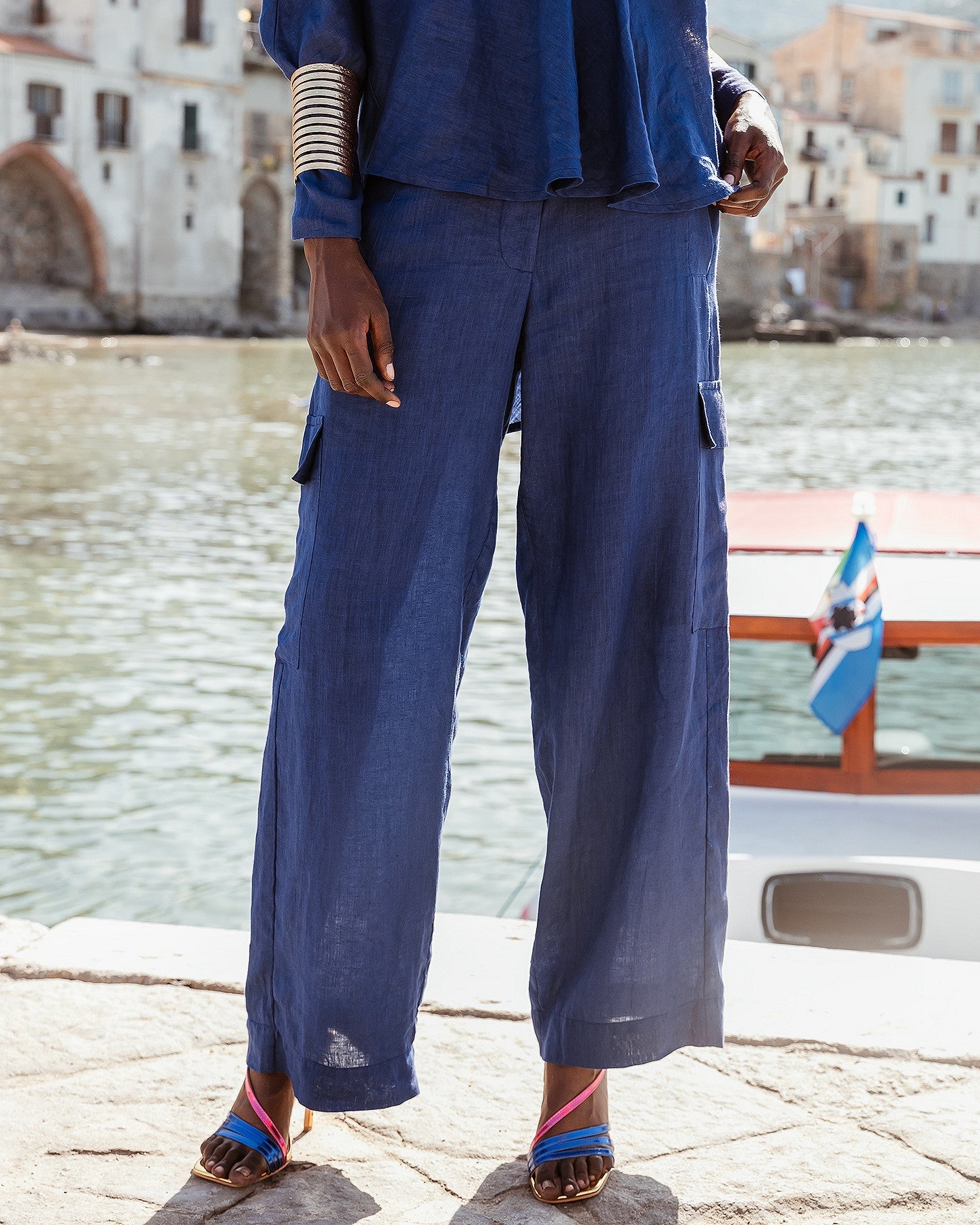 Pantalon Cyr - Bleu – Image 2