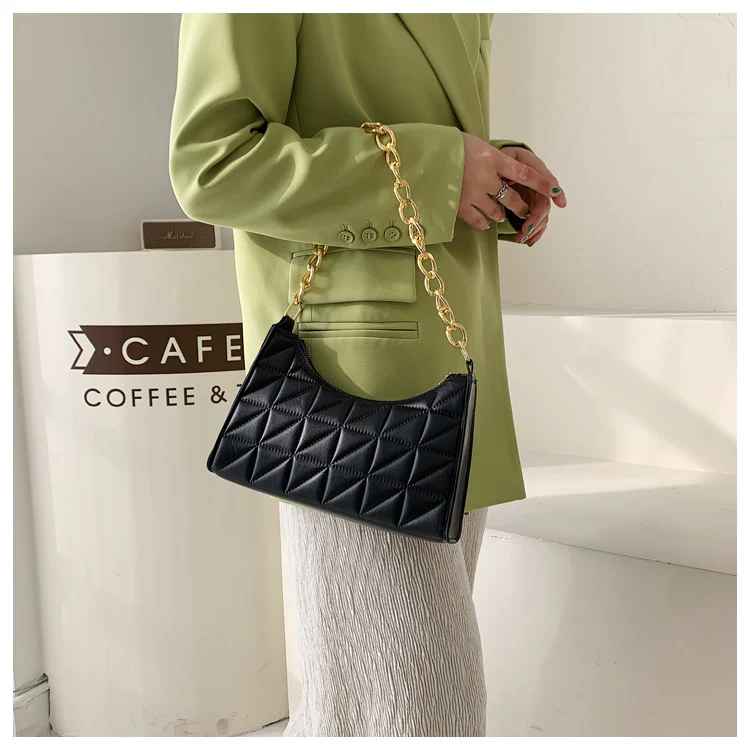 Sac a Main Noir Chaine Doré - Elia – Image 5