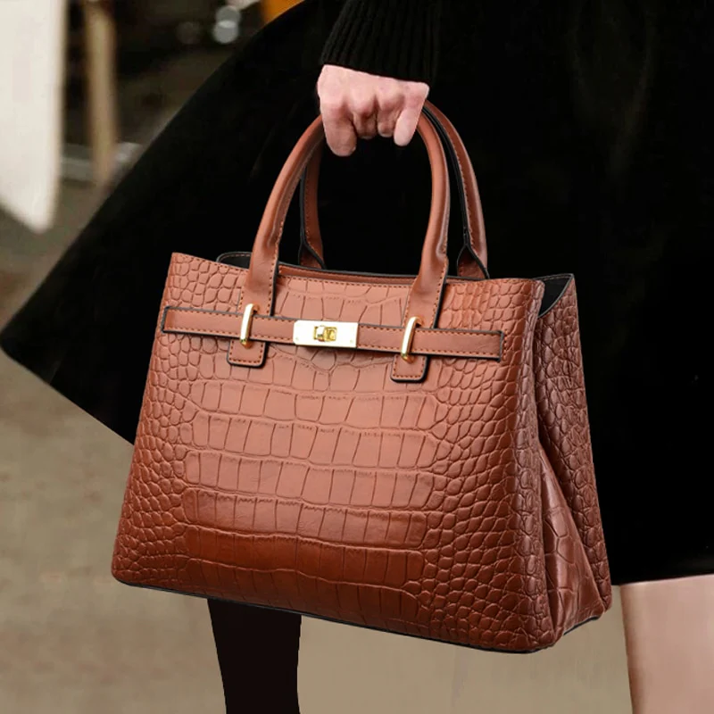 Sac à Main Effet Croco - Lara – Image 2
