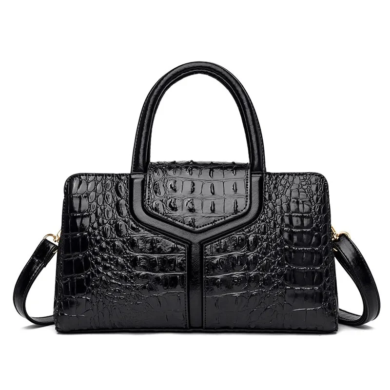 Sac Bandouliere Femme Effet Croco - Angelina – Image 2