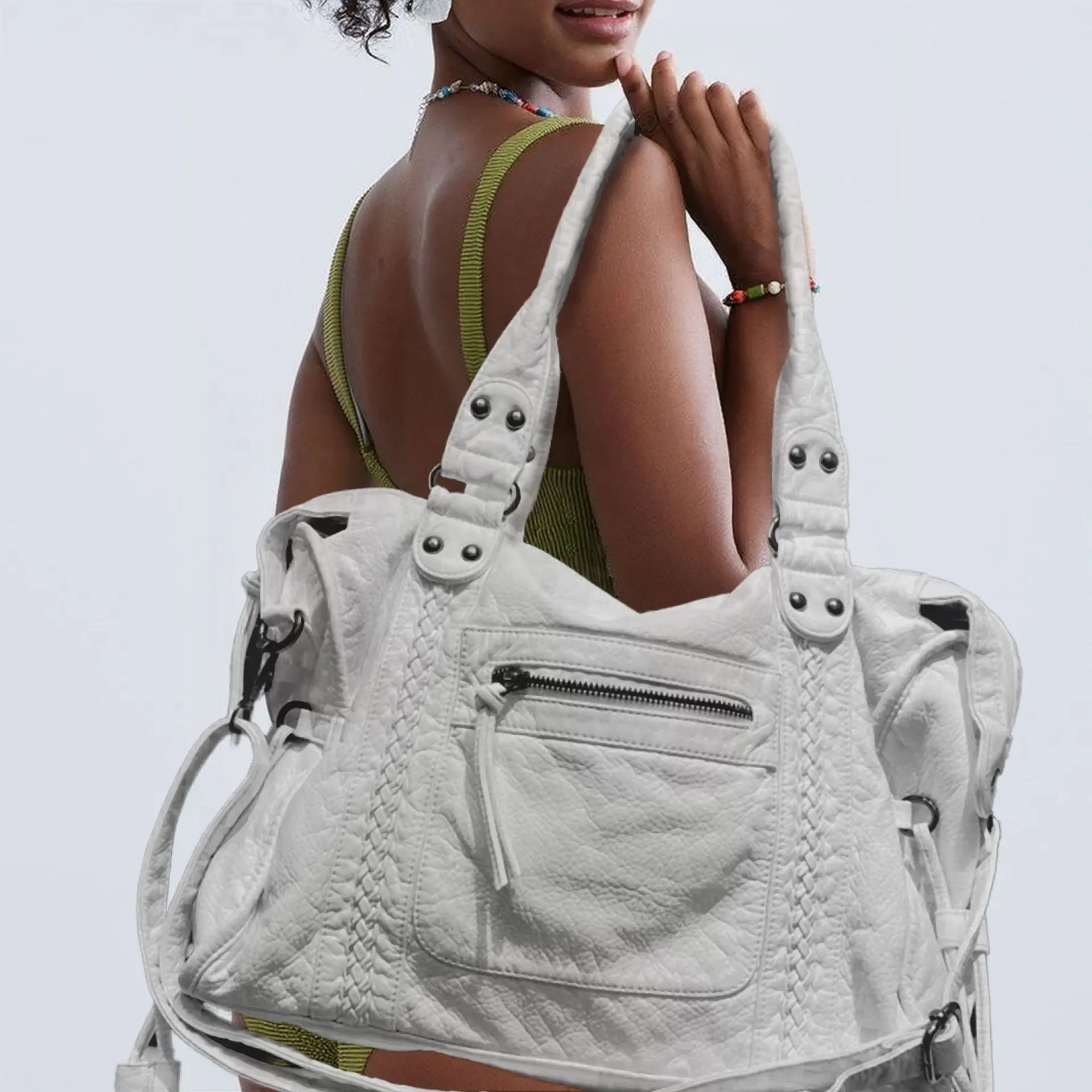 Sac de Cours Blanc - Rachel – Image 2