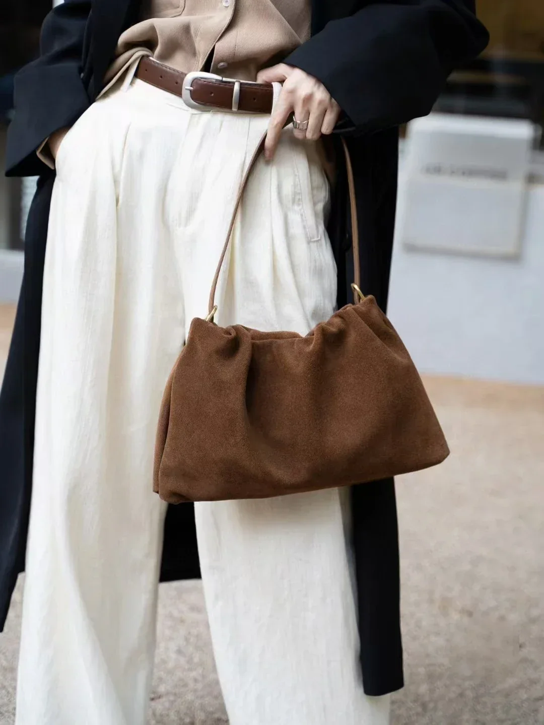 Sac Bandoulière Daim - Carla – Image 8