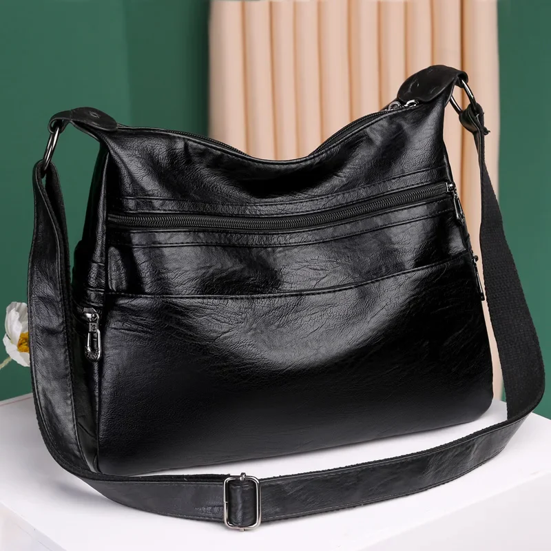 Sac Besace Femme Cuir Souple - Alexa – Image 4