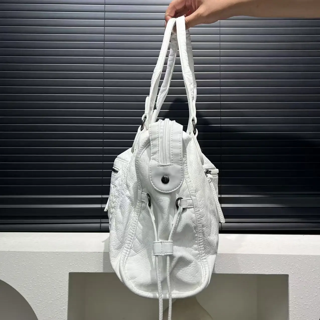 Sac de Cours Blanc - Rachel – Image 5