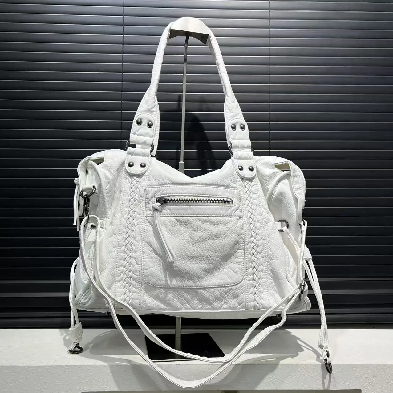 Sac de Cours Blanc - Rachel – Image 3