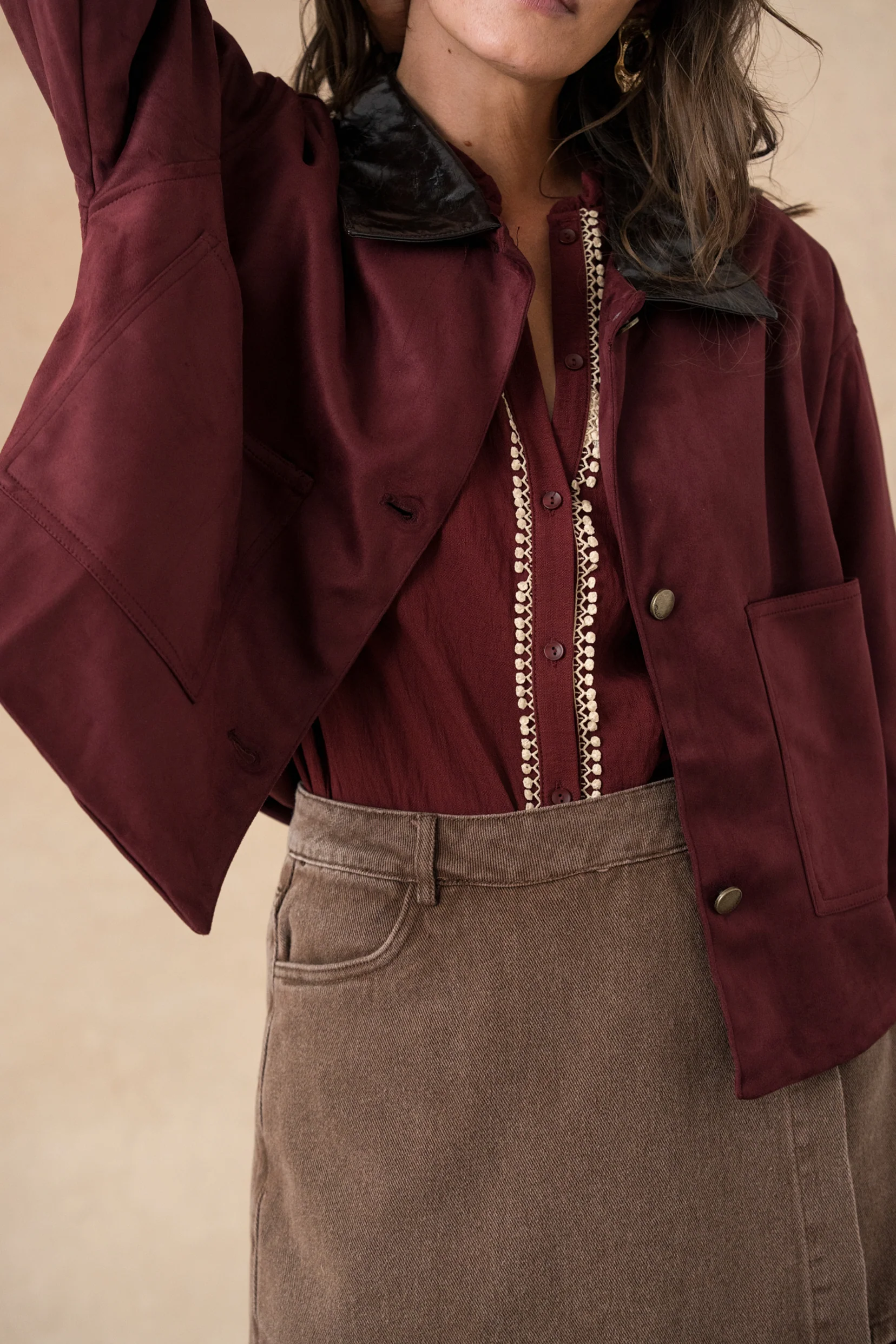 Veste Oriane - Bordeaux – Image 4
